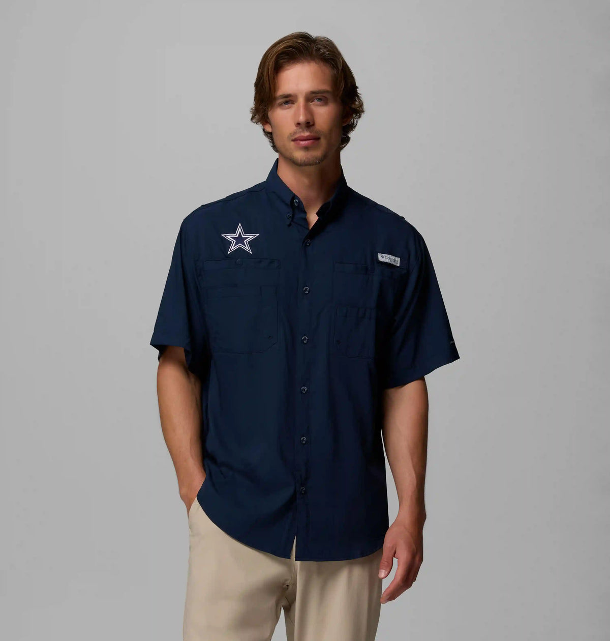 Men's PFG Tamiami Short Sleeve Shirt - Dallas Cowboys