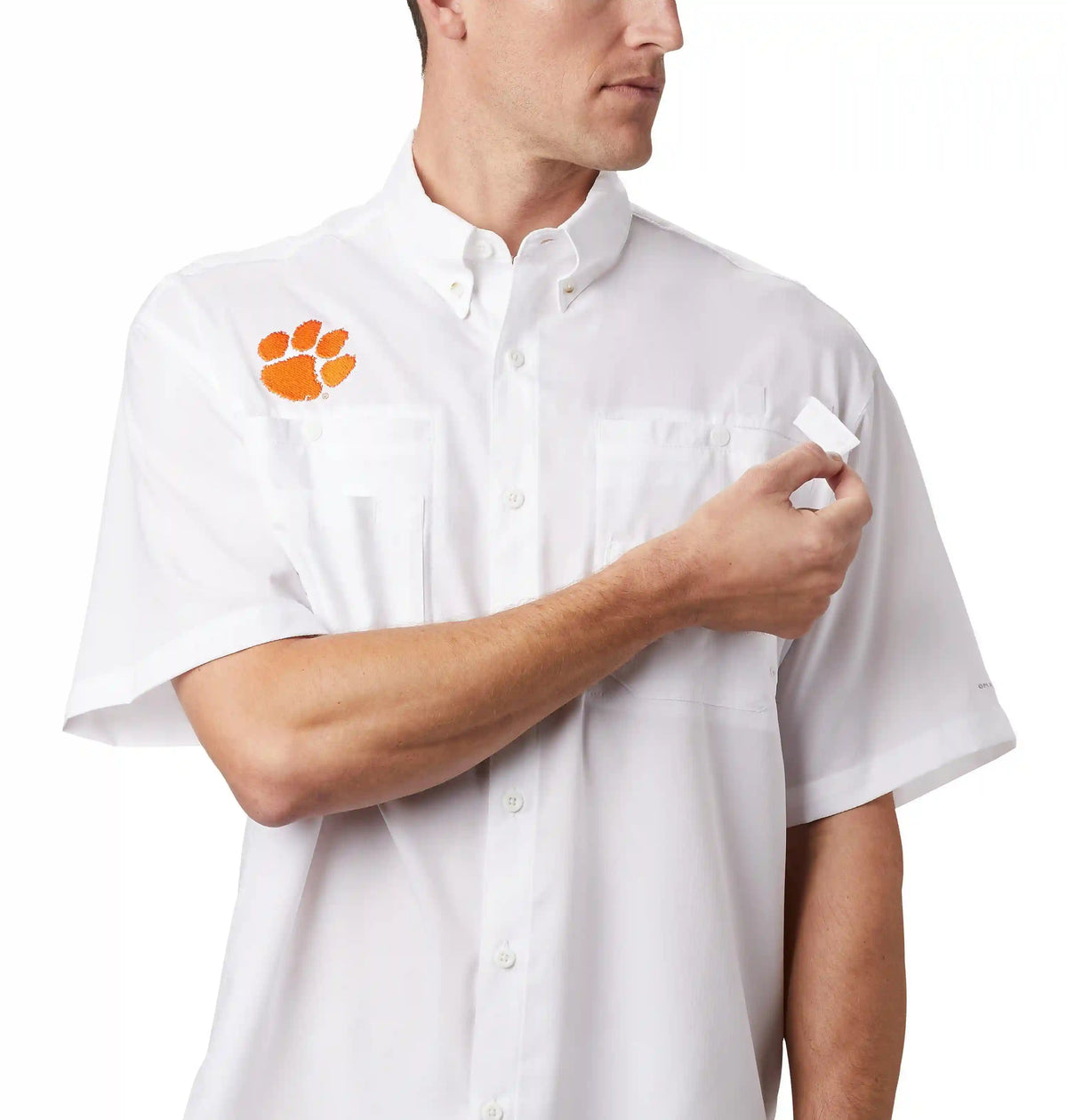 Men's Collegiate PFG Tamiami Short Sleeve Shirt - Tall - Clemson