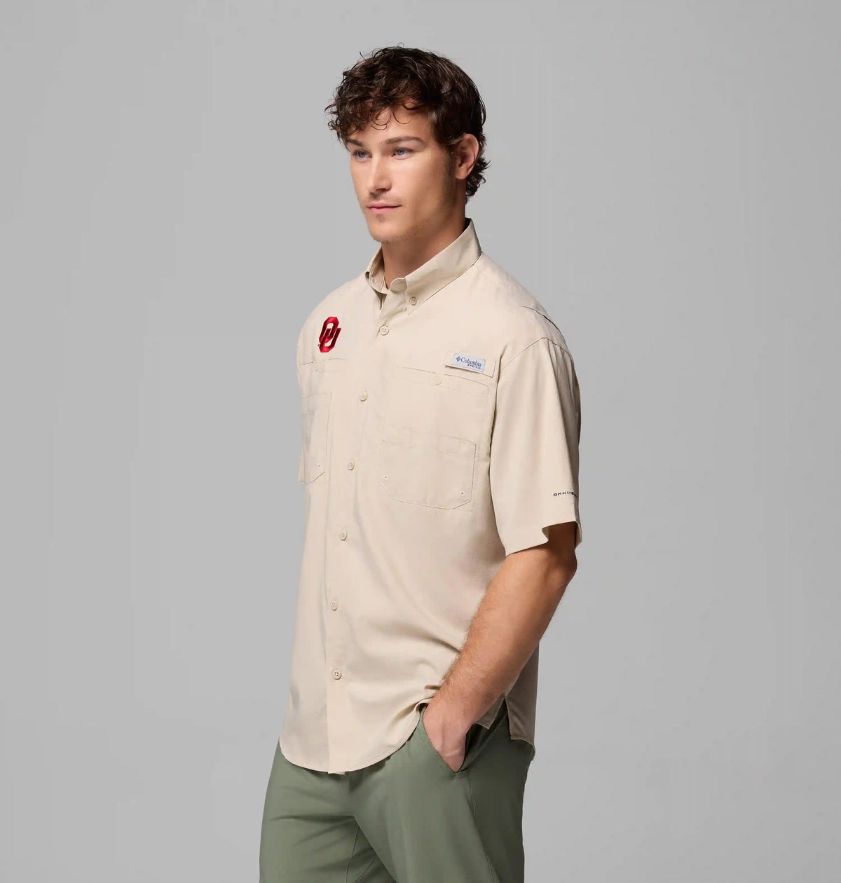 Men's Collegiate PFG Tamiami Short Sleeve Shirt - Tall - Oklahoma