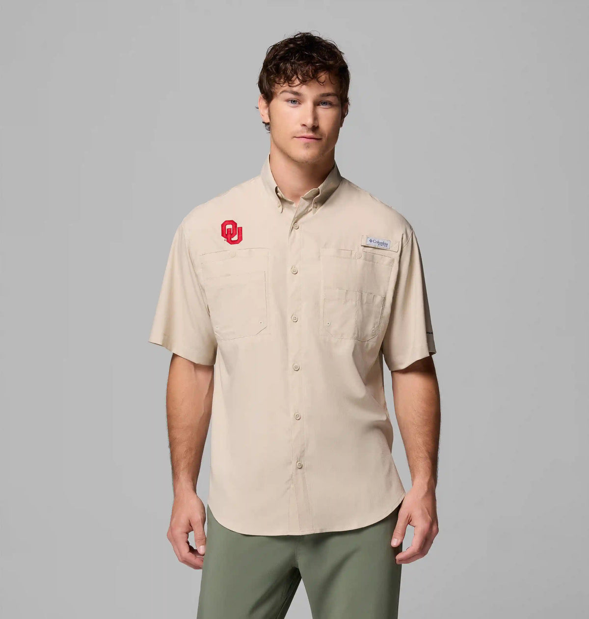 Men's Collegiate PFG Tamiami Short Sleeve Shirt - Tall - Oklahoma
