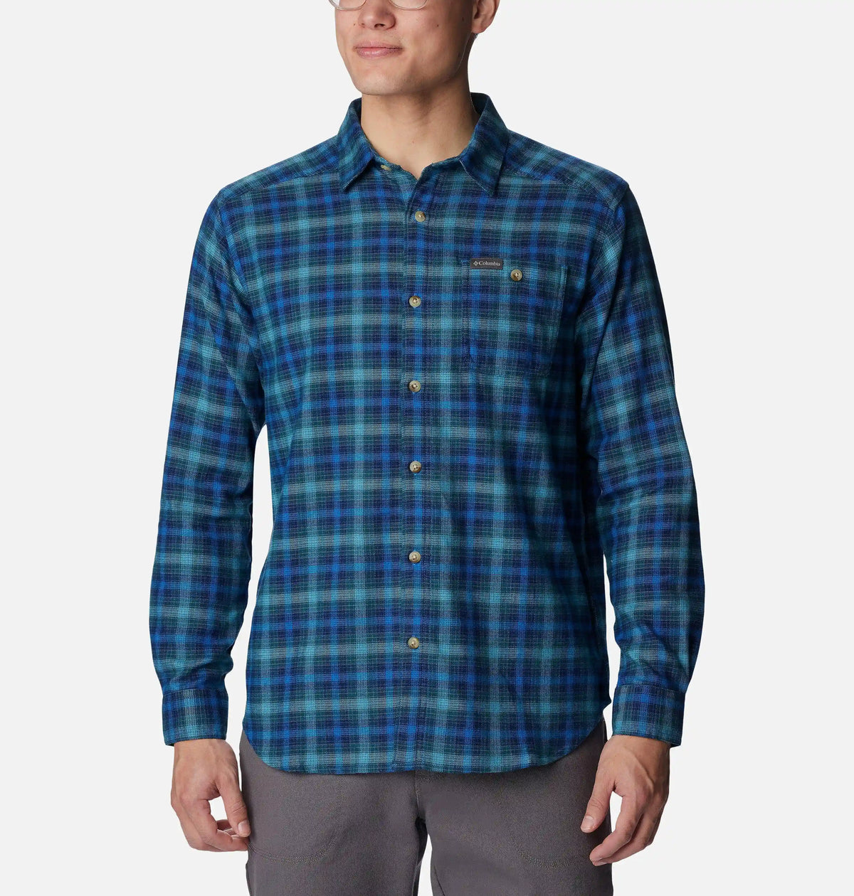 Men's Cornell Woods Flannel Long Sleeve Shirt - Tall