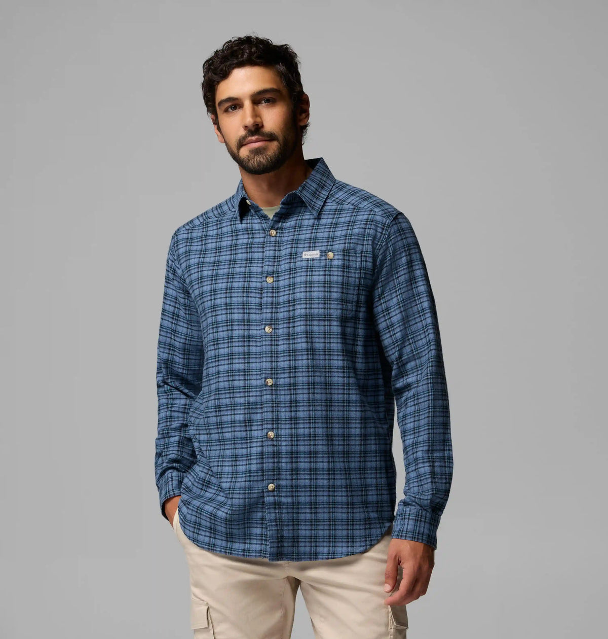 Men's Cornell Woods Flannel Long Sleeve Shirt - Tall