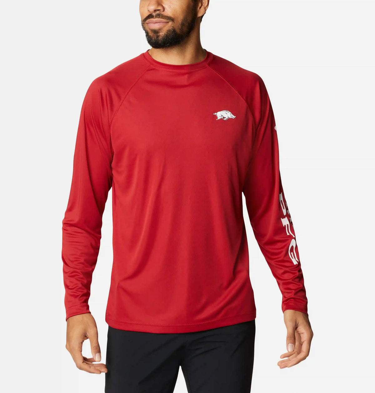 Men's Collegiate PFG Terminal Tackle Long Sleeve Shirt - Tall - Arkansas
