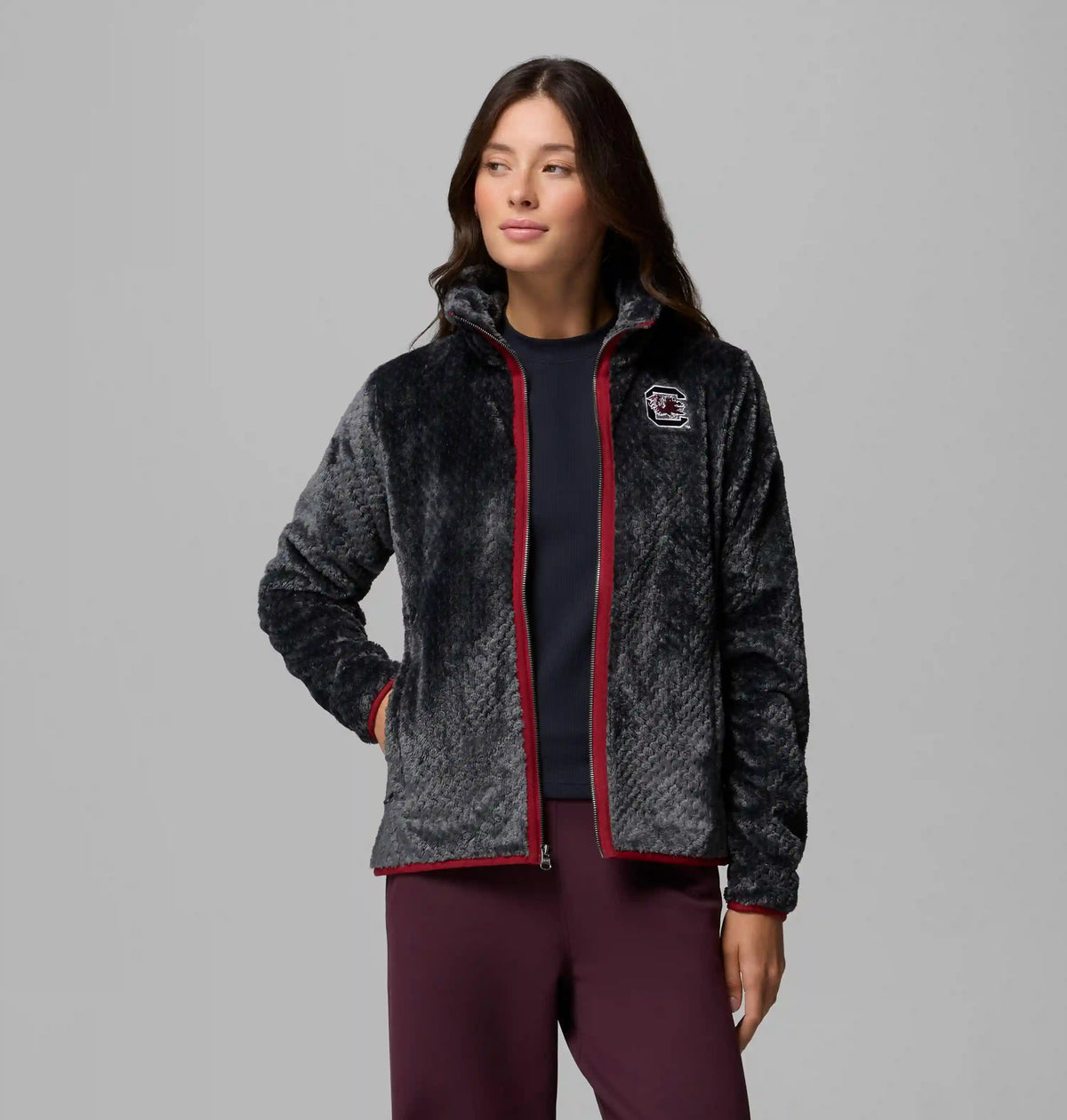 Women's Collegiate Fire Side II Sherpa Full Zip Fleece - South Carolina