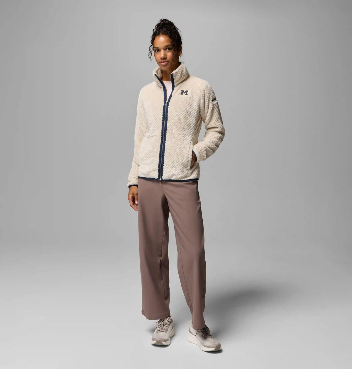 Women's Collegiate Fire Side II Sherpa Full Zip Fleece - Michigan