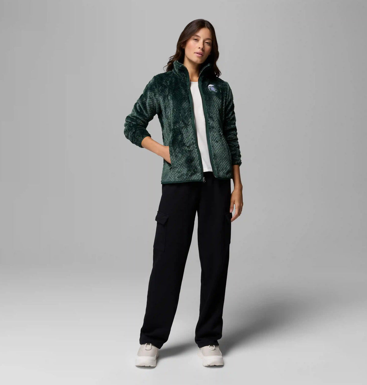 Women's Collegiate Fire Side II Sherpa Full Zip Fleece - Michigan State