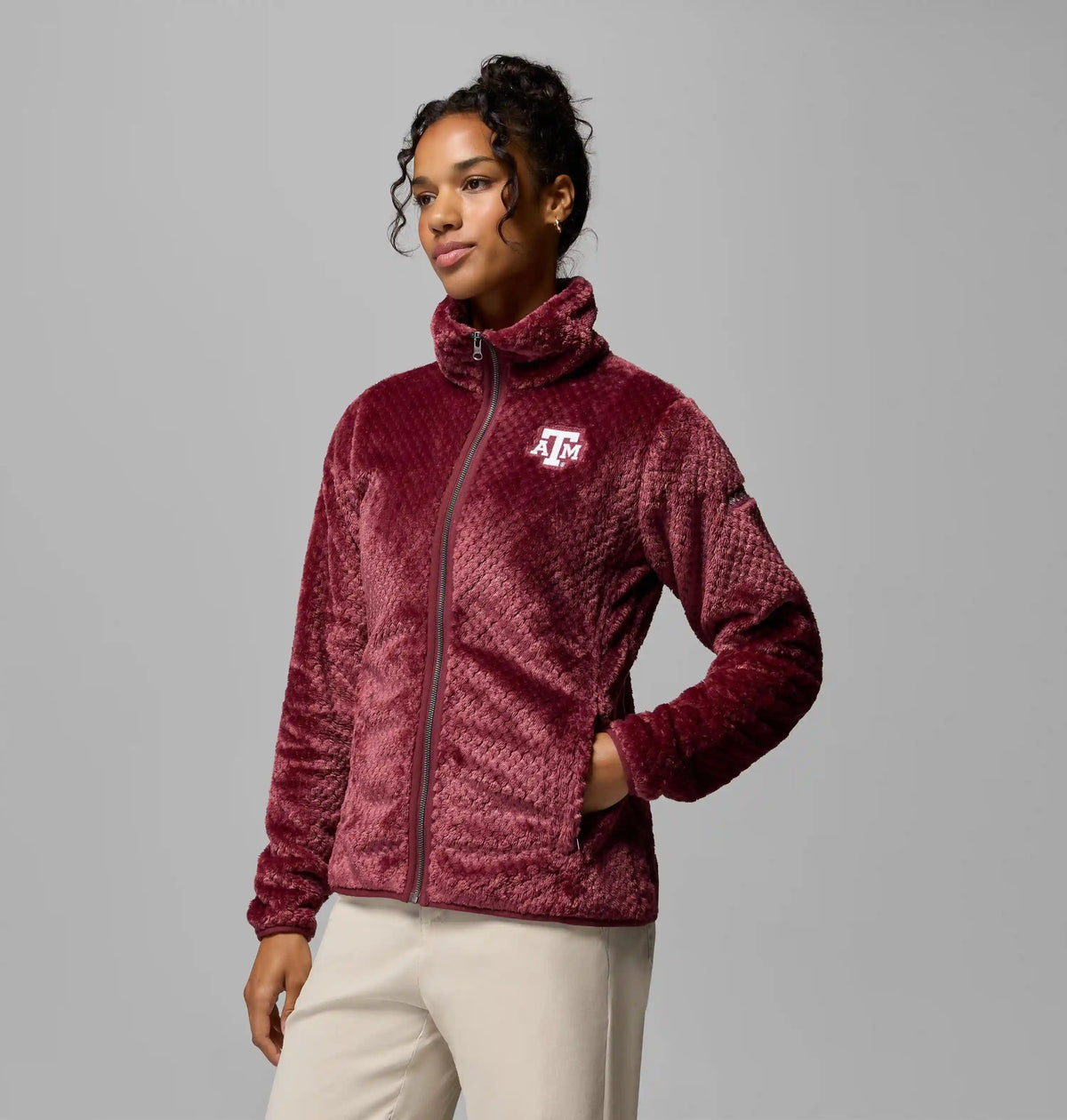Women's Collegiate Fire Side II Sherpa Full Zip Fleece - Texas A&M