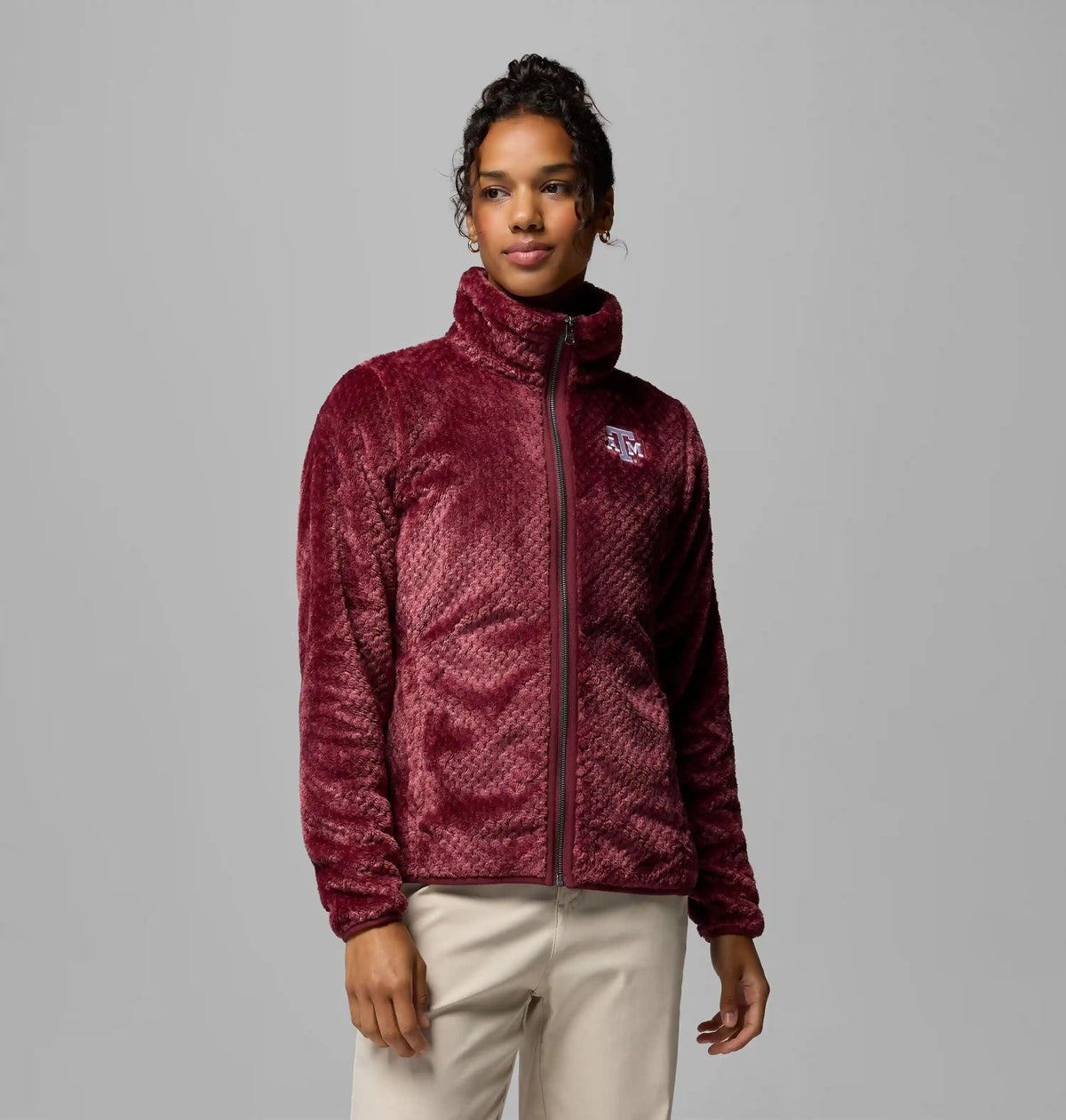 Women's Collegiate Fire Side II Sherpa Full Zip Fleece - Texas A&M