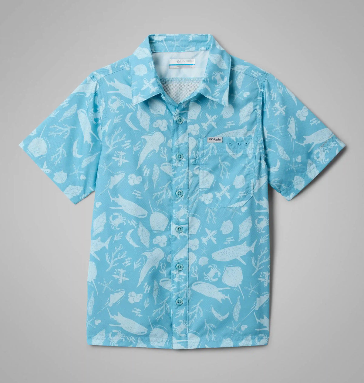 Boys' PFG Super Slack Tide Short Sleeve Camp Shirt