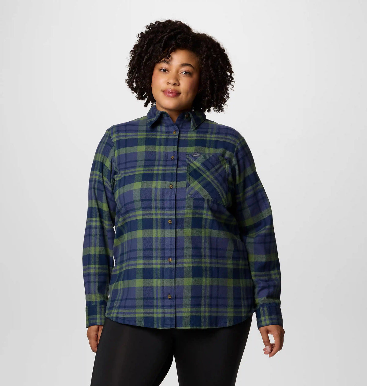 Women's Calico Basin Flannel Long Sleeve Shirt - Plus Size