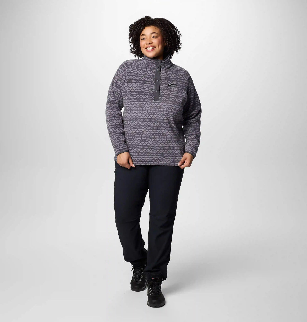 Women's Benton Springs Printed Half Snap Fleece Pullover - Plus Size