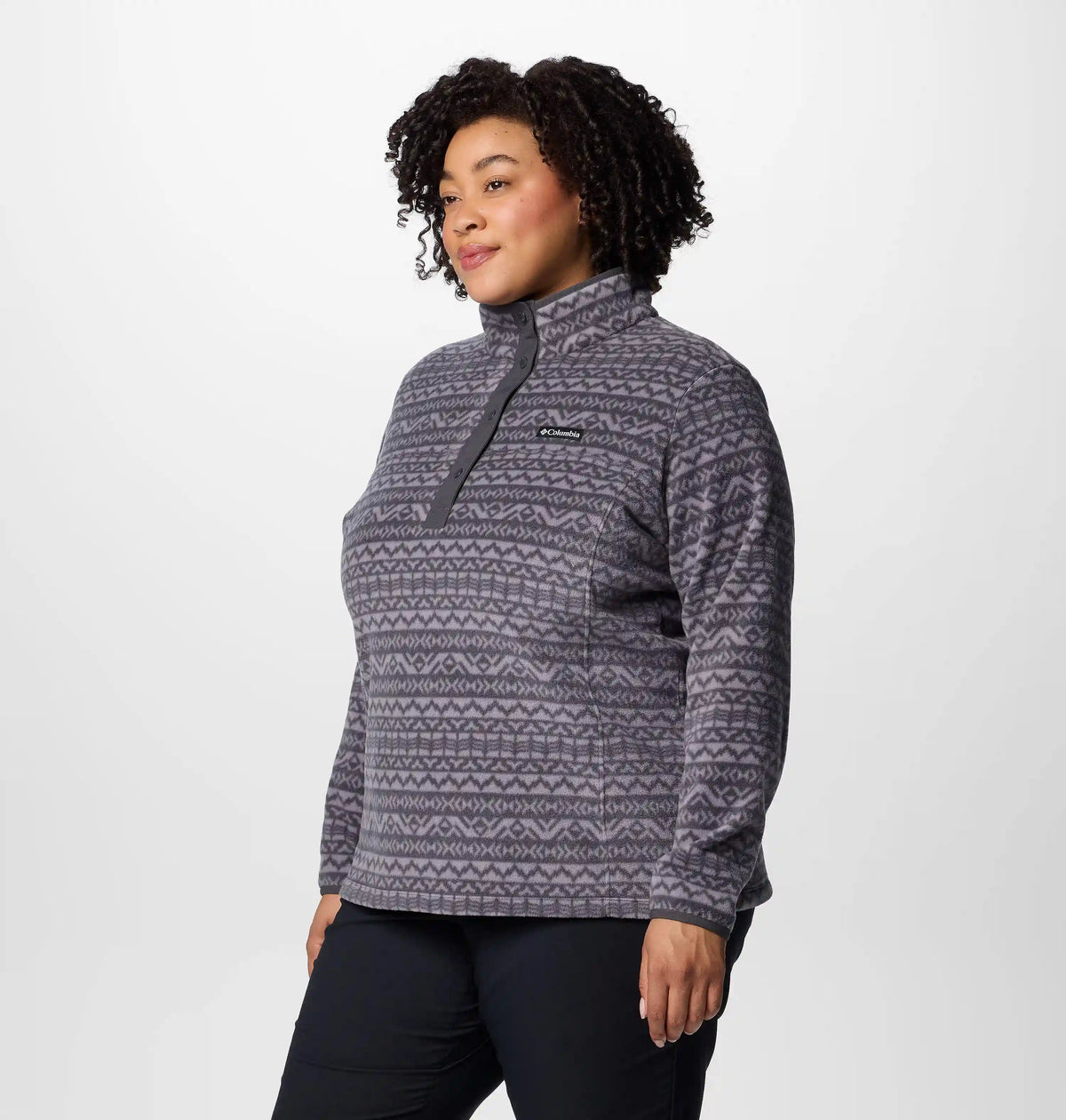Women's Benton Springs Printed Half Snap Fleece Pullover - Plus Size