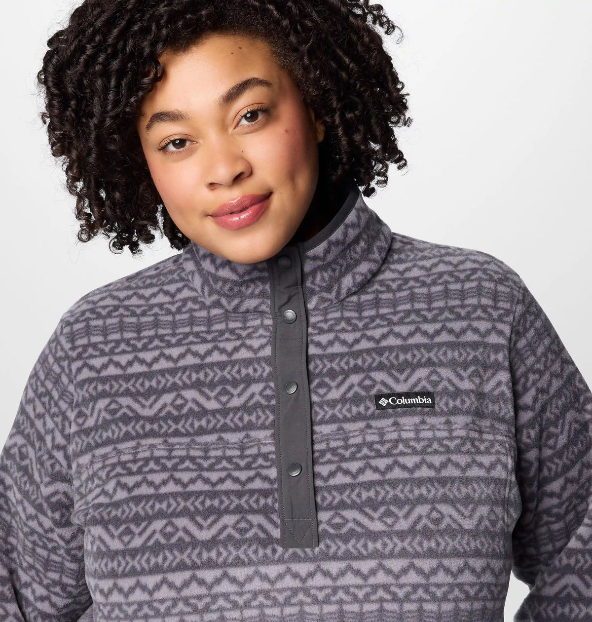 Women's Benton Springs Printed Half Snap Fleece Pullover - Plus Size