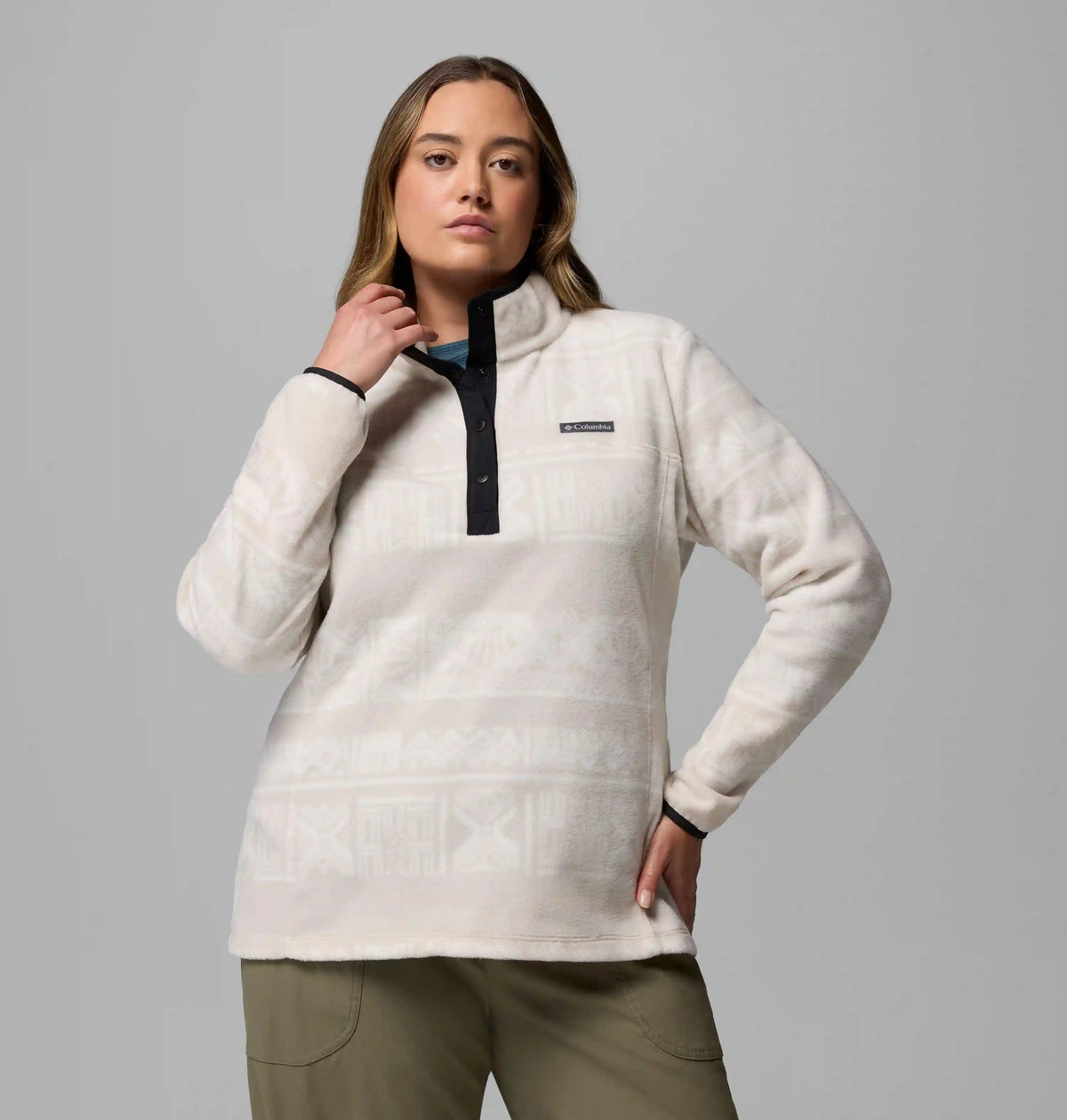 Women's Benton Springs Printed Half Snap Fleece Pullover - Plus Size