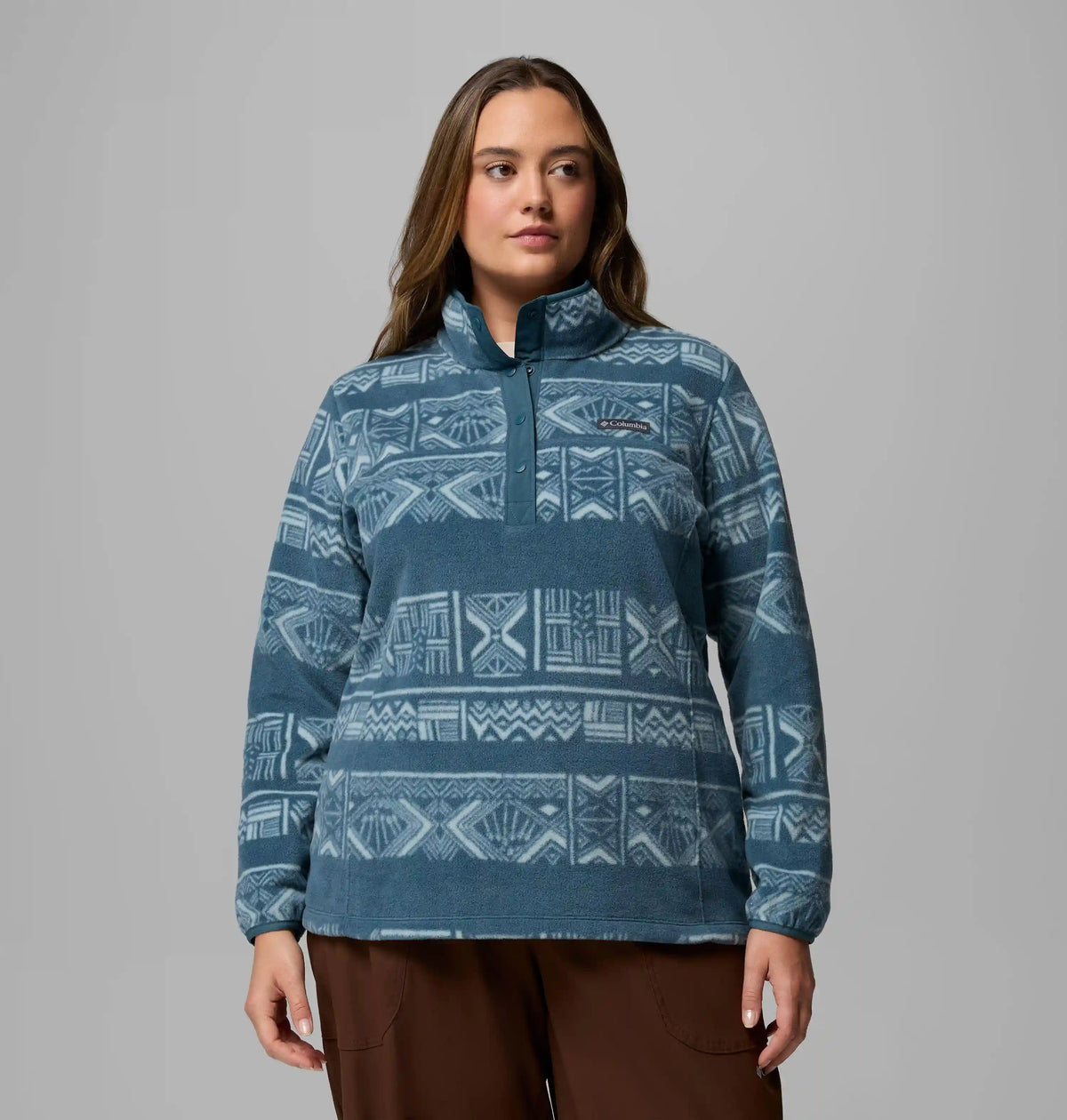 Women's Benton Springs Printed Half Snap Fleece Pullover - Plus Size