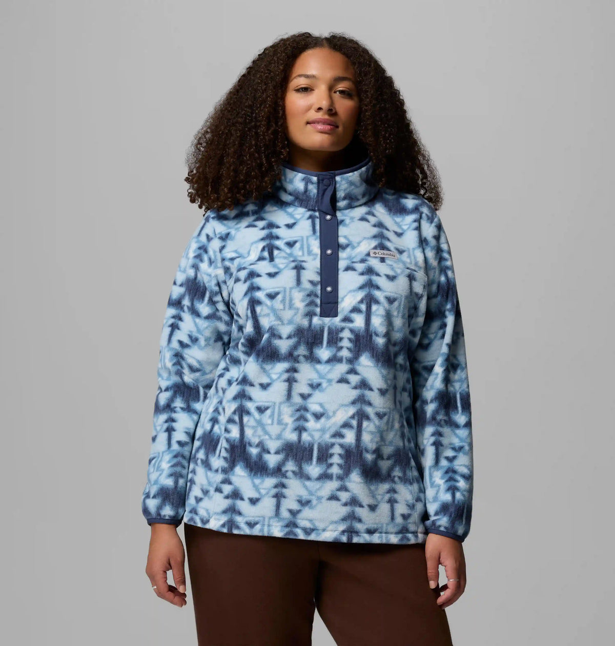 Women's Benton Springs Printed Half Snap Fleece Pullover - Plus Size