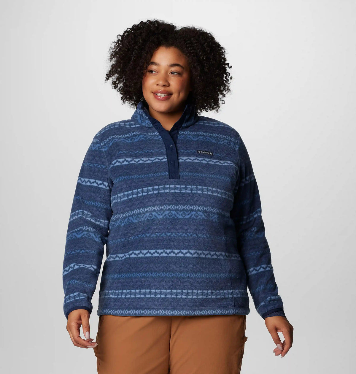 Women's Benton Springs Printed Half Snap Fleece Pullover - Plus Size