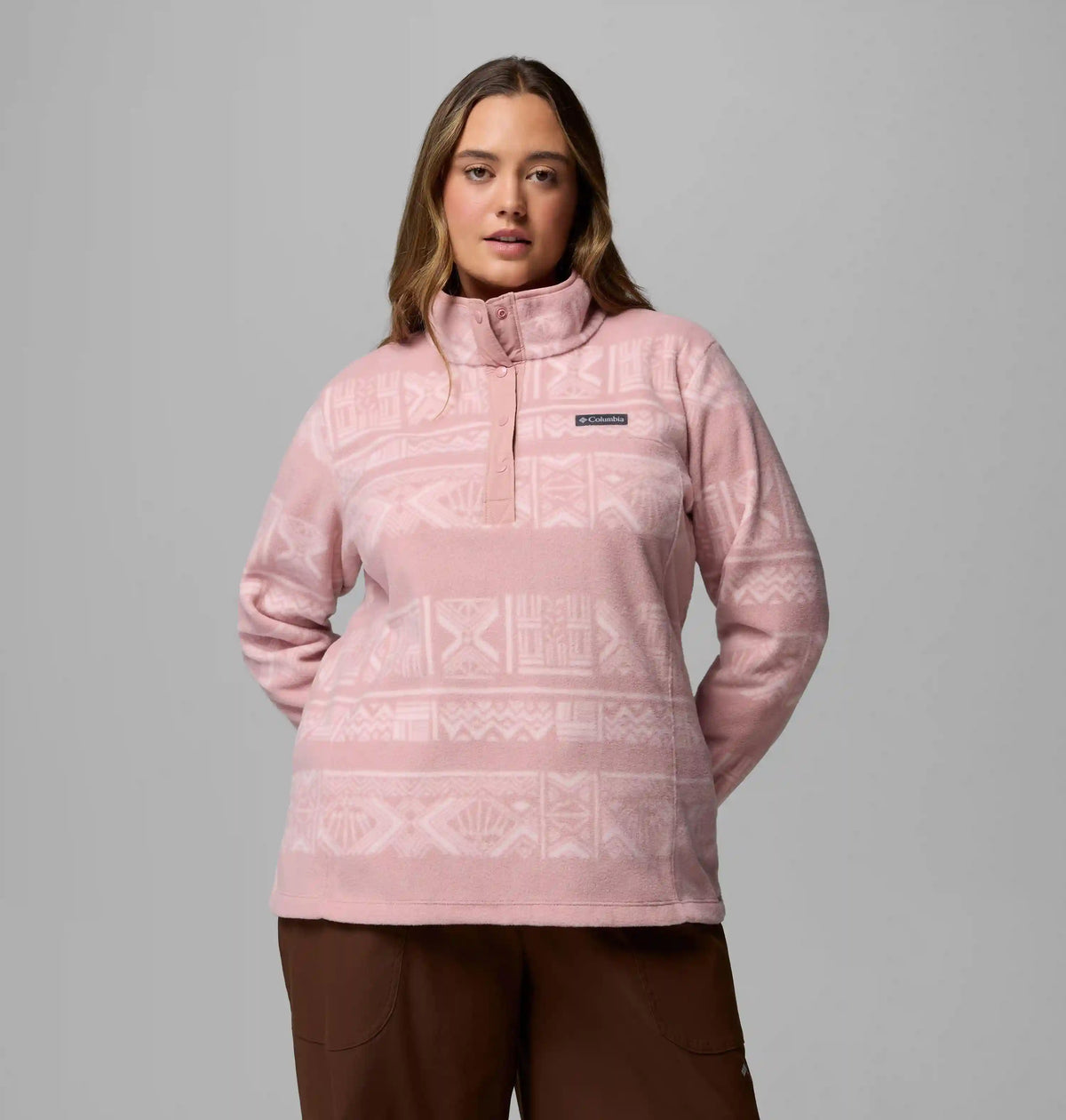Women's Benton Springs Printed Half Snap Fleece Pullover - Plus Size