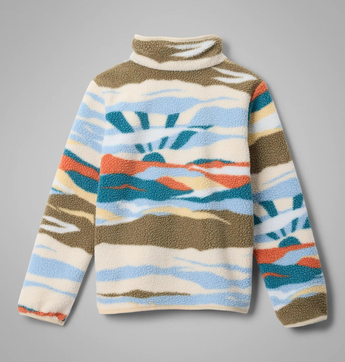 Kids' Helvetia II Printed Half Snap Fleece Pullover