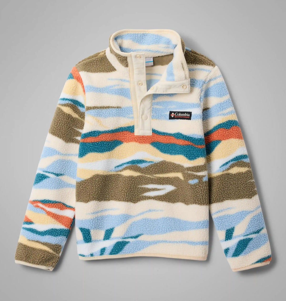 Kids' Helvetia II Printed Half Snap Fleece Pullover