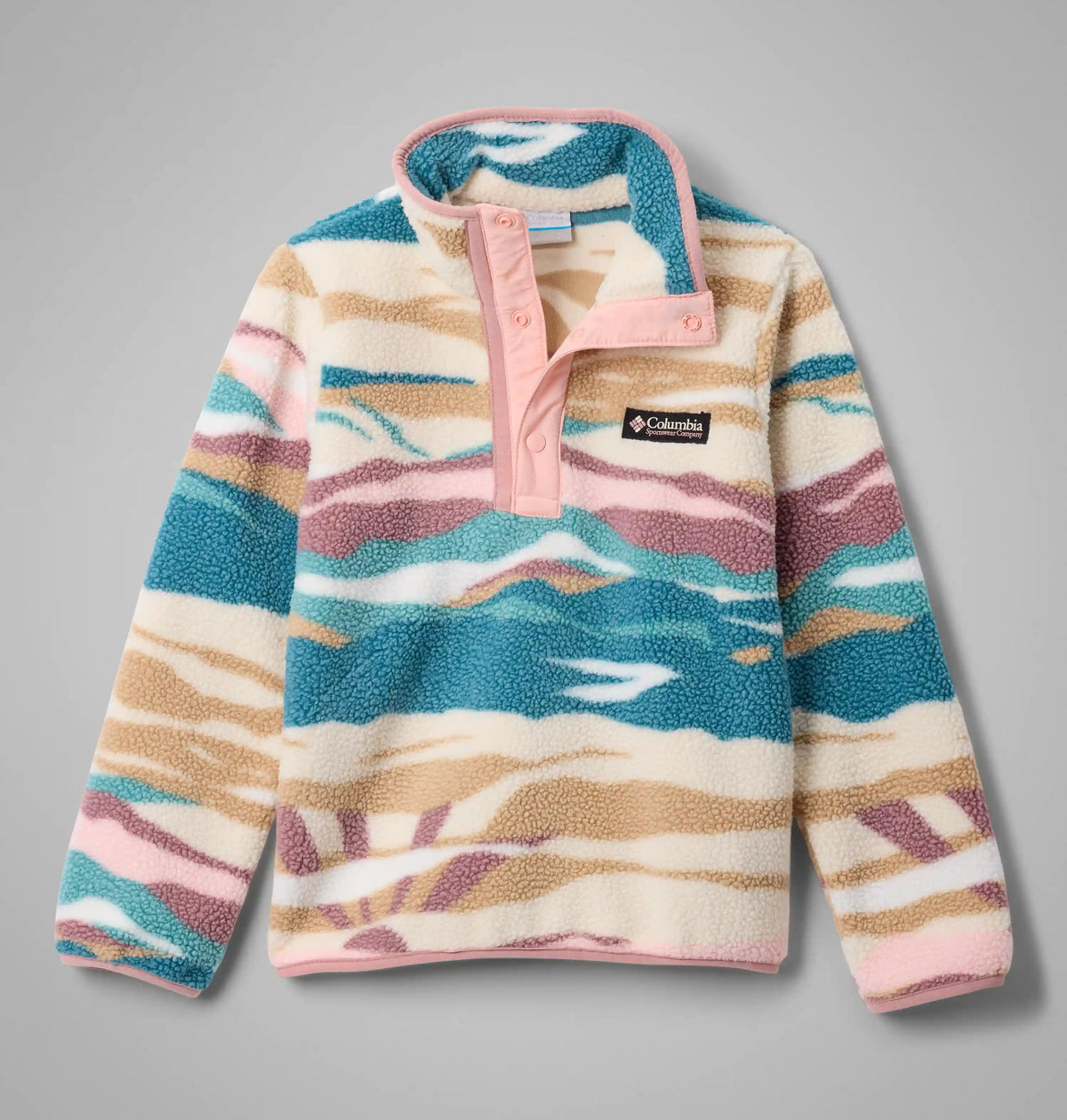 Kids' Helvetia II Printed Half Snap Fleece Pullover