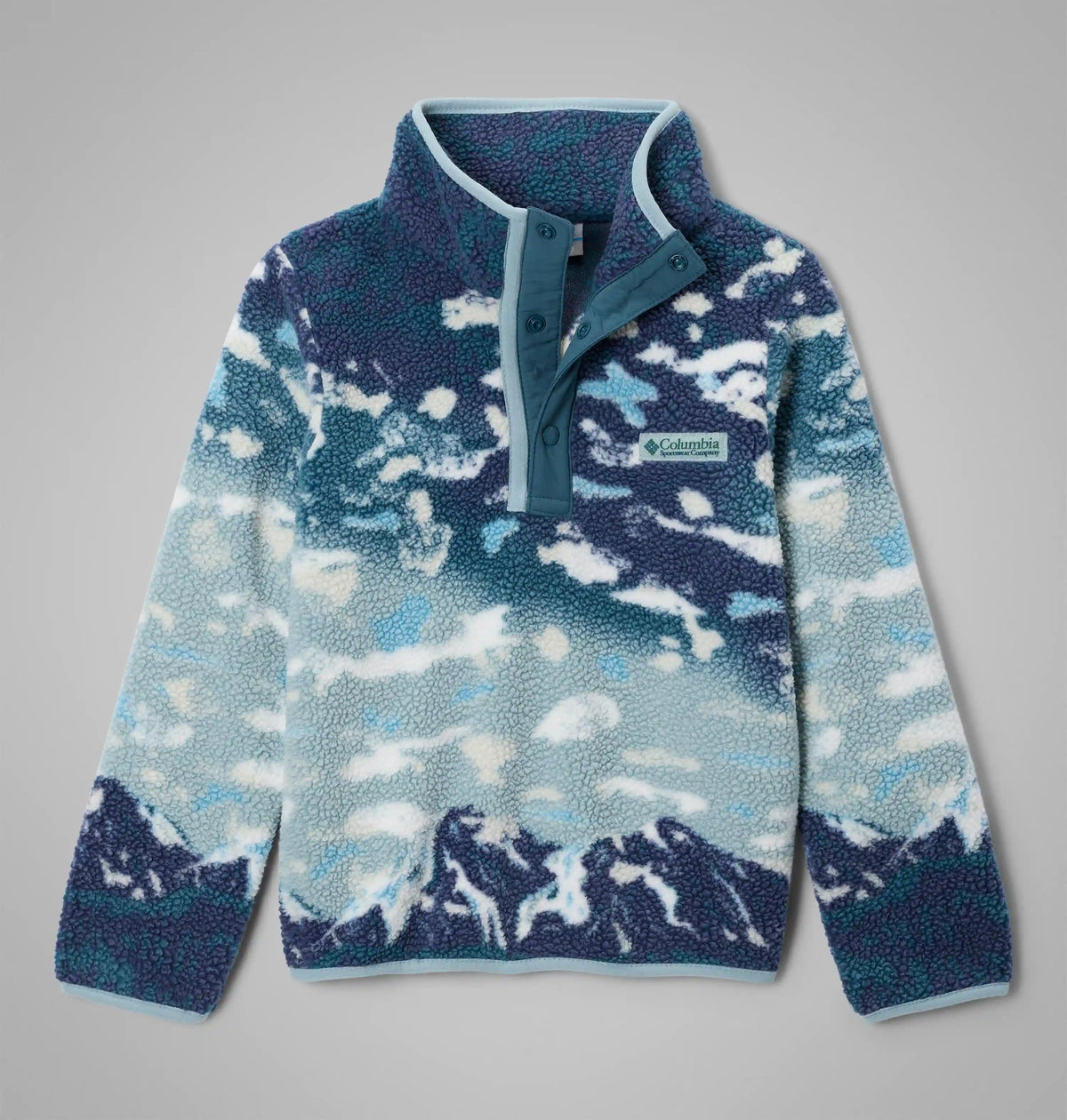 Kids' Helvetia II Printed Half Snap Fleece Pullover