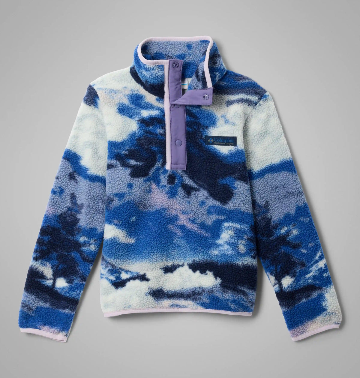 Kids' Helvetia II Printed Half Snap Fleece Pullover