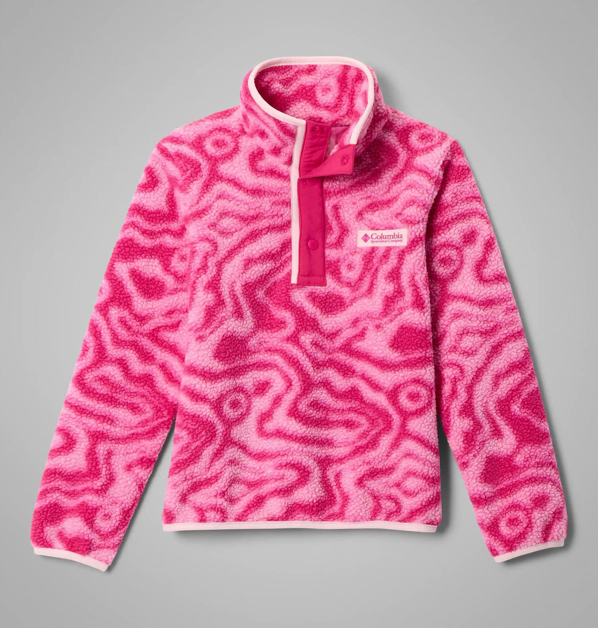 Kids' Helvetia II Printed Half Snap Fleece Pullover