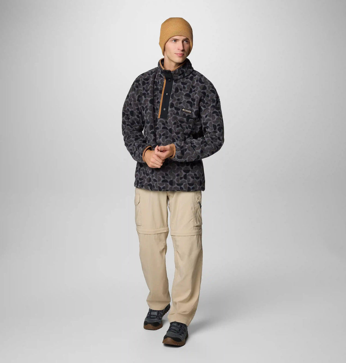 Men's Helvetia II Printed Half Snap Printed Fleece Pullover