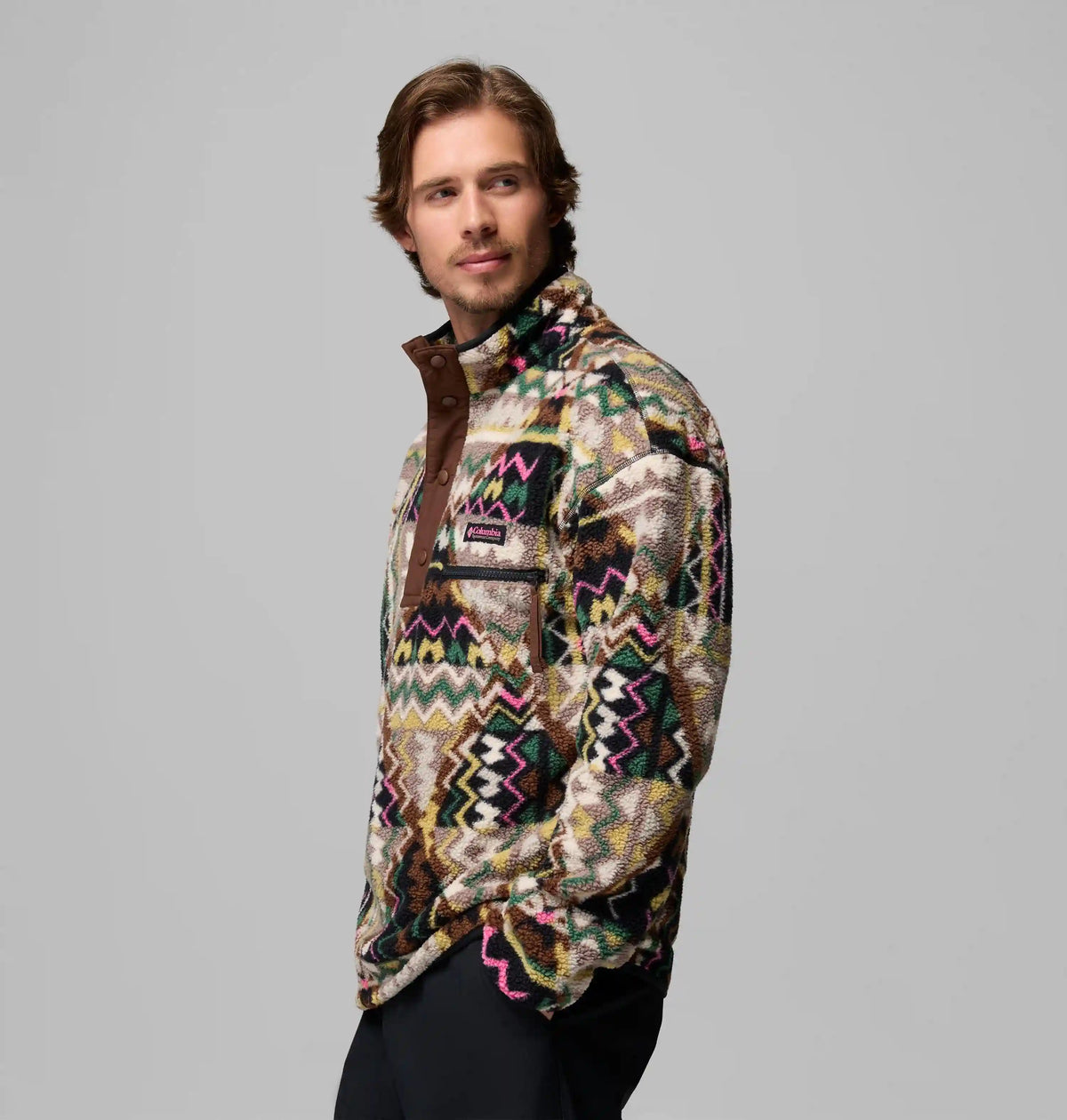 Men's Helvetia II Printed Half Snap Printed Fleece Pullover