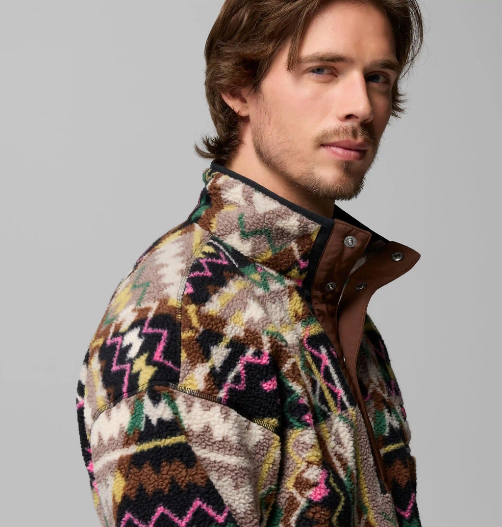 Men's Helvetia II Printed Half Snap Printed Fleece Pullover