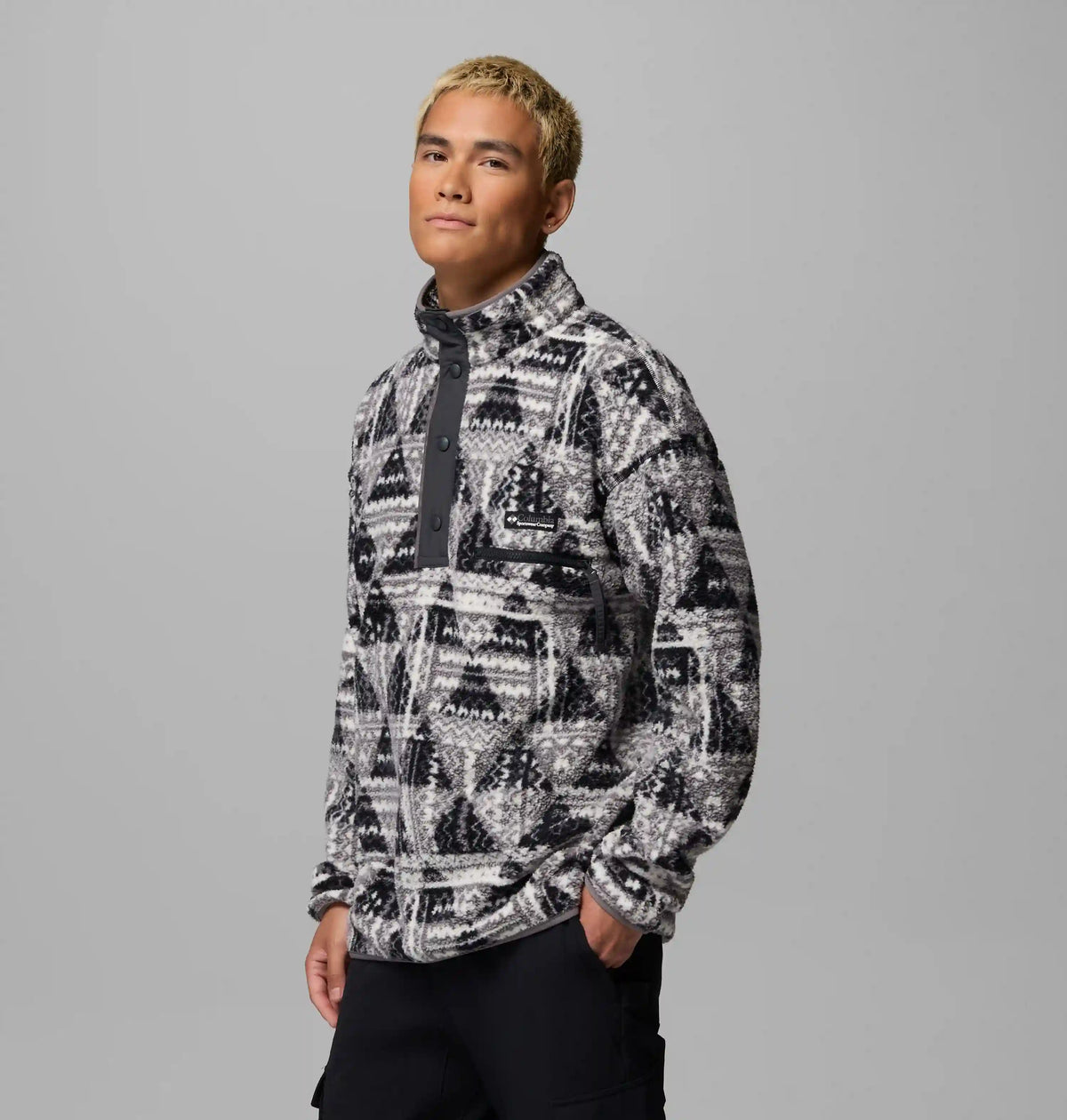 Men's Helvetia II Printed Half Snap Printed Fleece Pullover