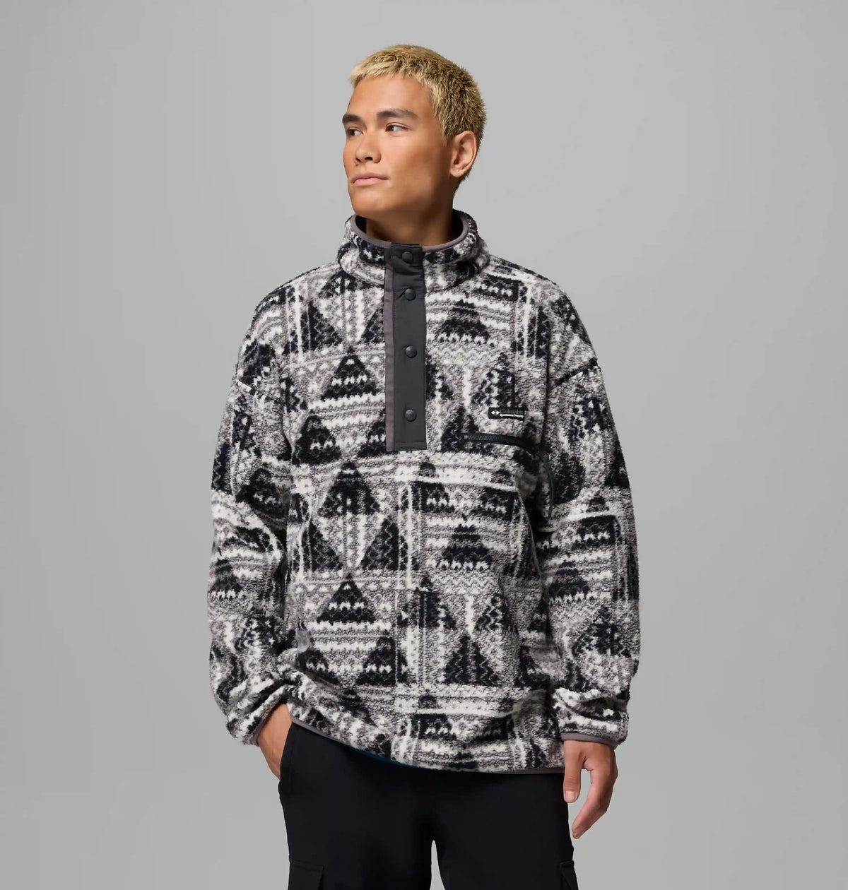 Men's Helvetia II Printed Half Snap Printed Fleece Pullover