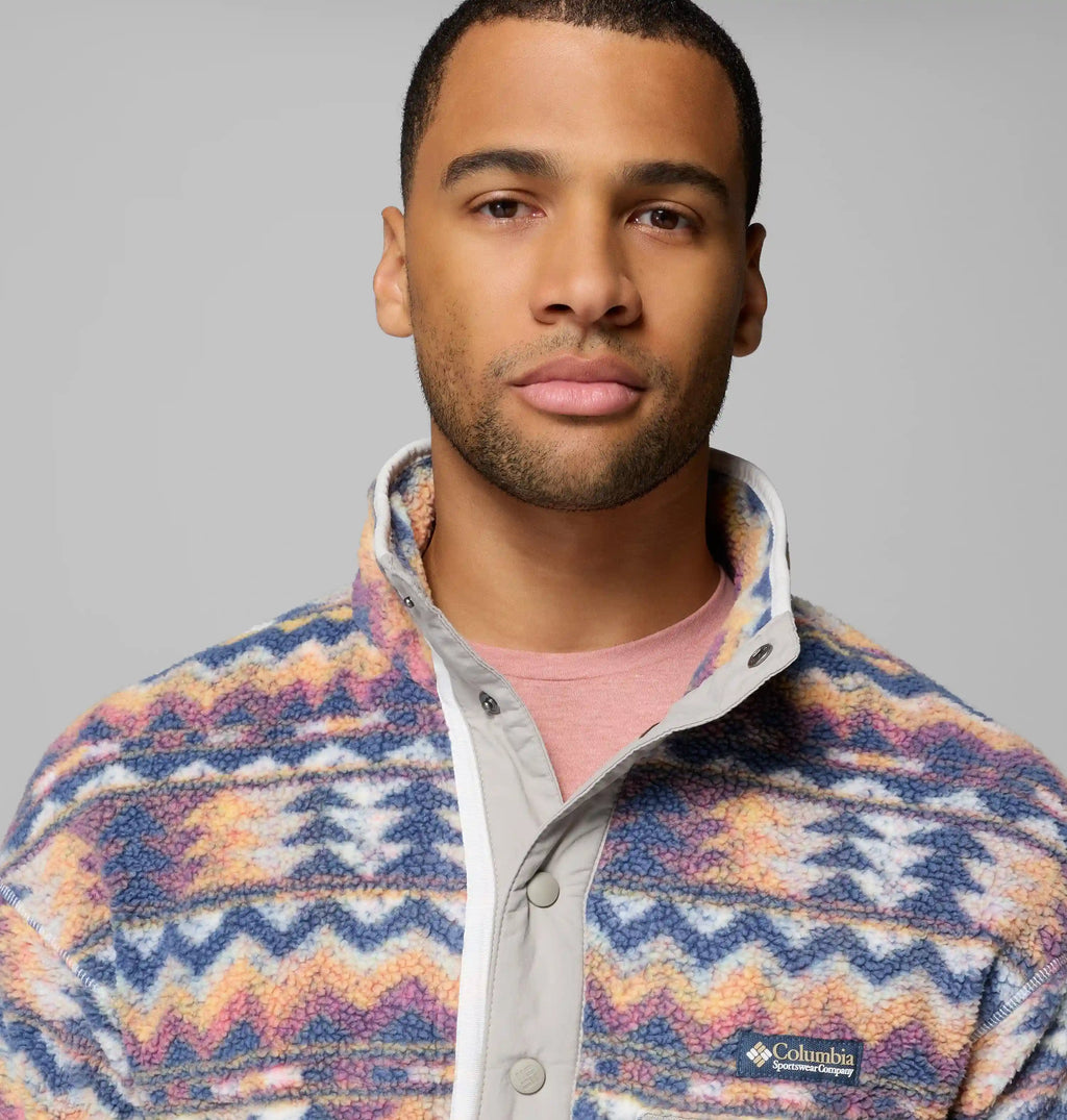 Men's Helvetia II Printed Half Snap Printed Fleece Pullover