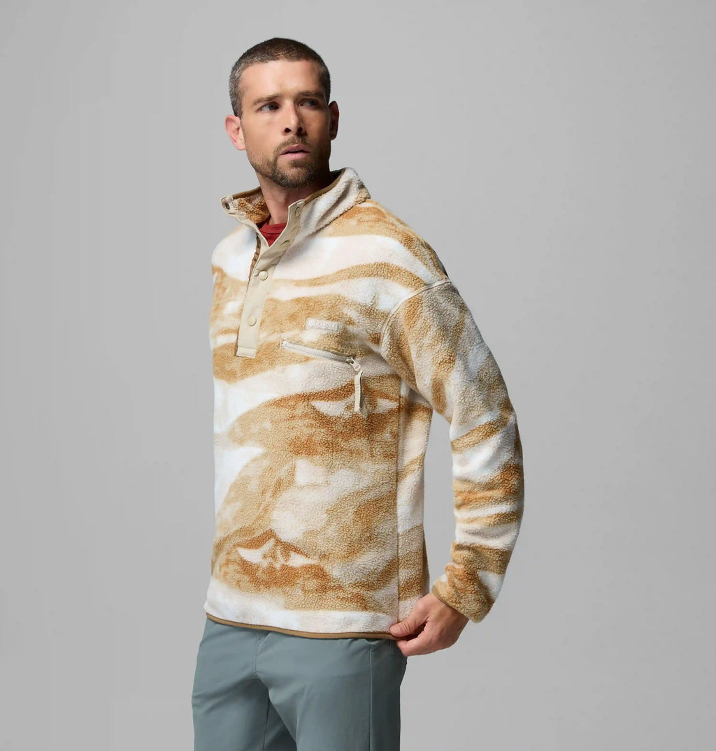 Men's Helvetia II Printed Half Snap Printed Fleece Pullover