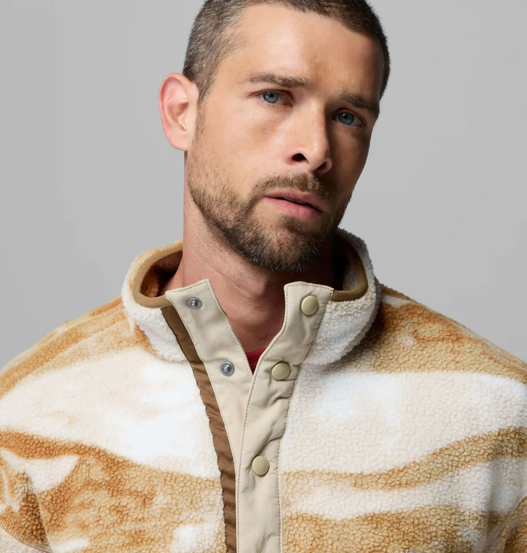 Men's Helvetia II Printed Half Snap Printed Fleece Pullover