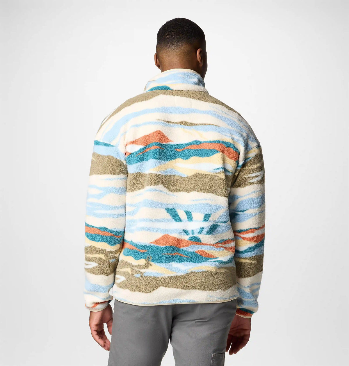 Men's Helvetia II Printed Half Snap Printed Fleece Pullover