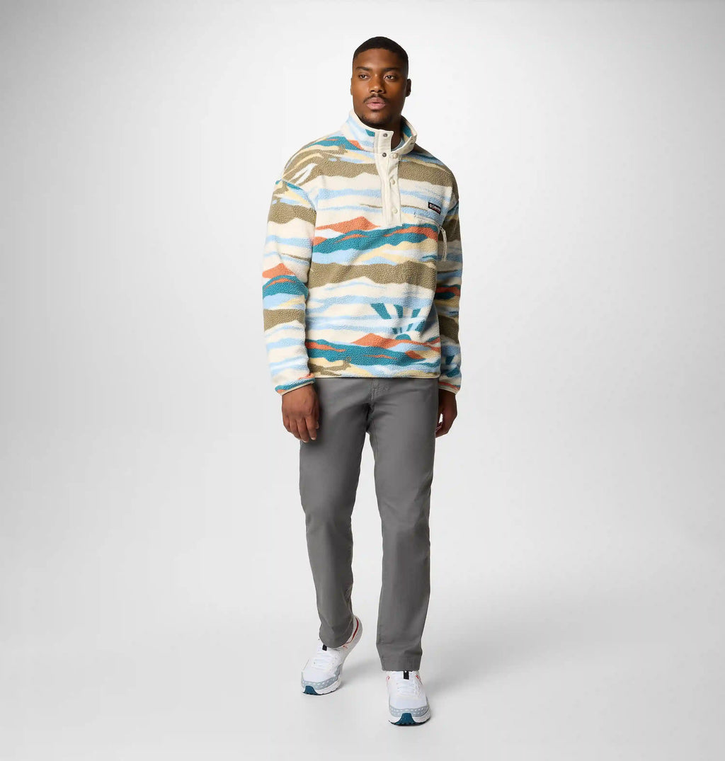 Men's Helvetia II Printed Half Snap Printed Fleece Pullover