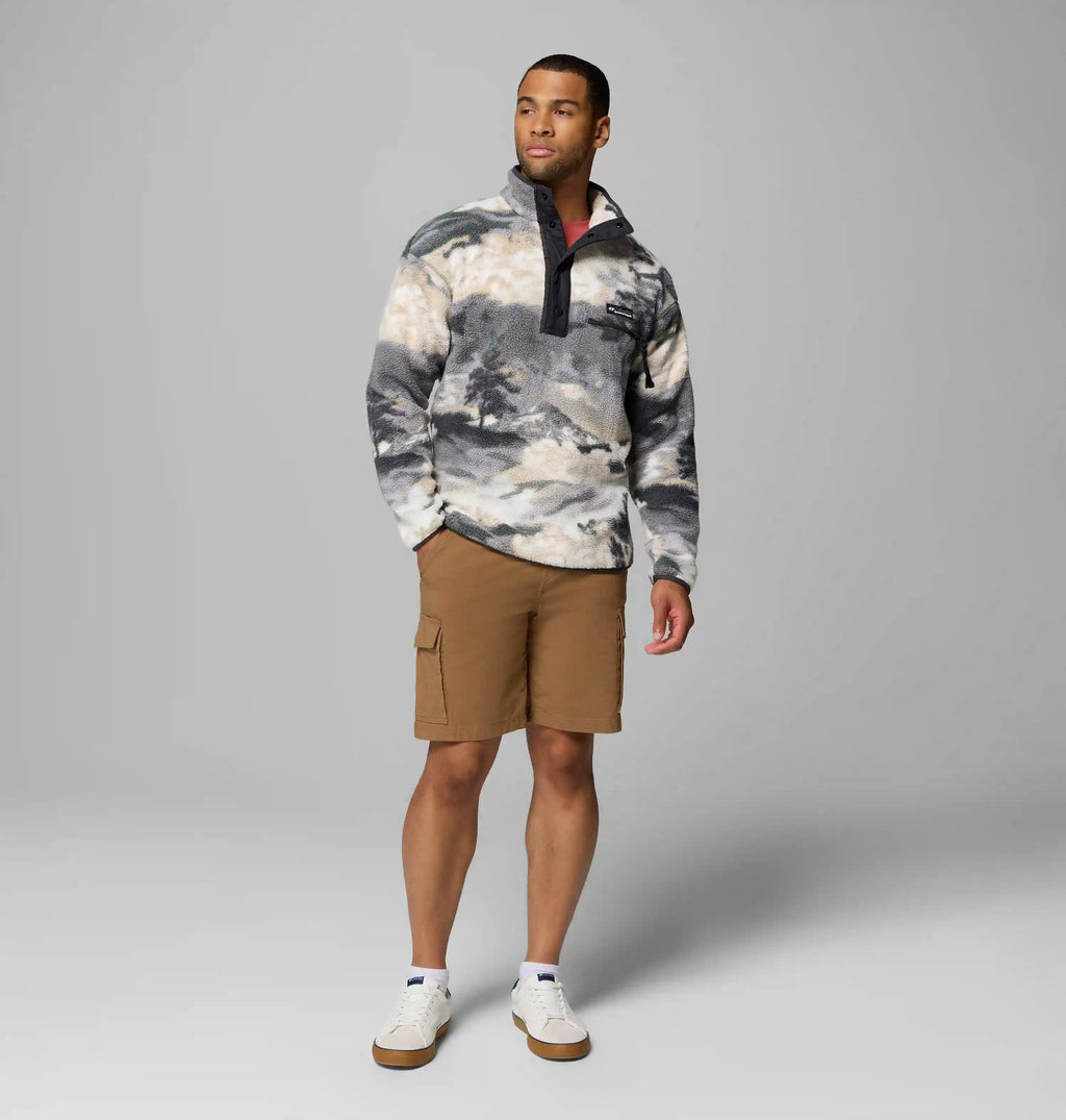 Men's Helvetia II Printed Half Snap Printed Fleece Pullover