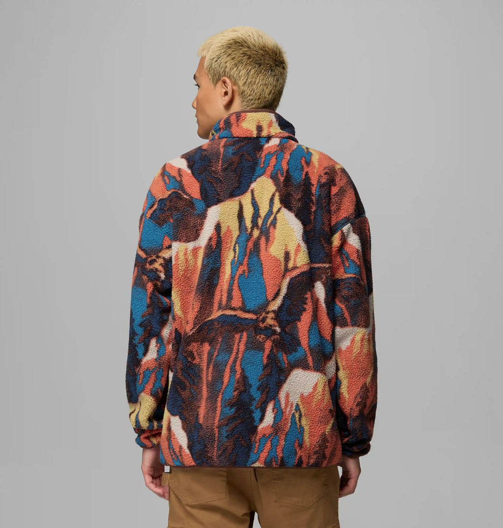 Men's Helvetia II Printed Half Snap Printed Fleece Pullover