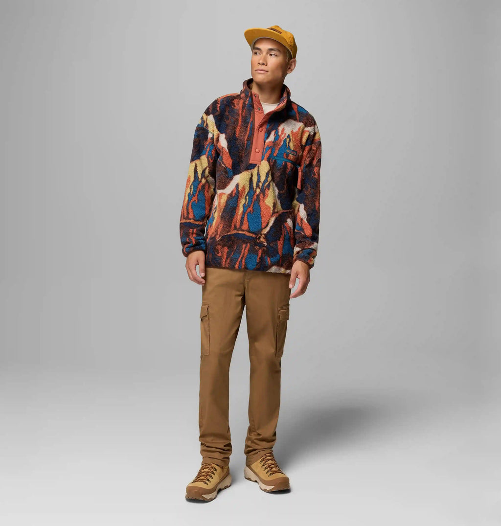 Men's Helvetia II Printed Half Snap Printed Fleece Pullover