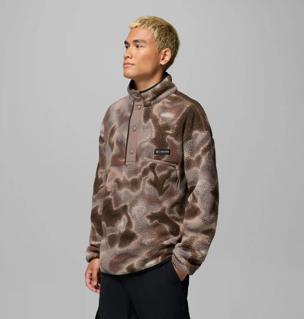 Men's Helvetia II Printed Half Snap Printed Fleece Pullover