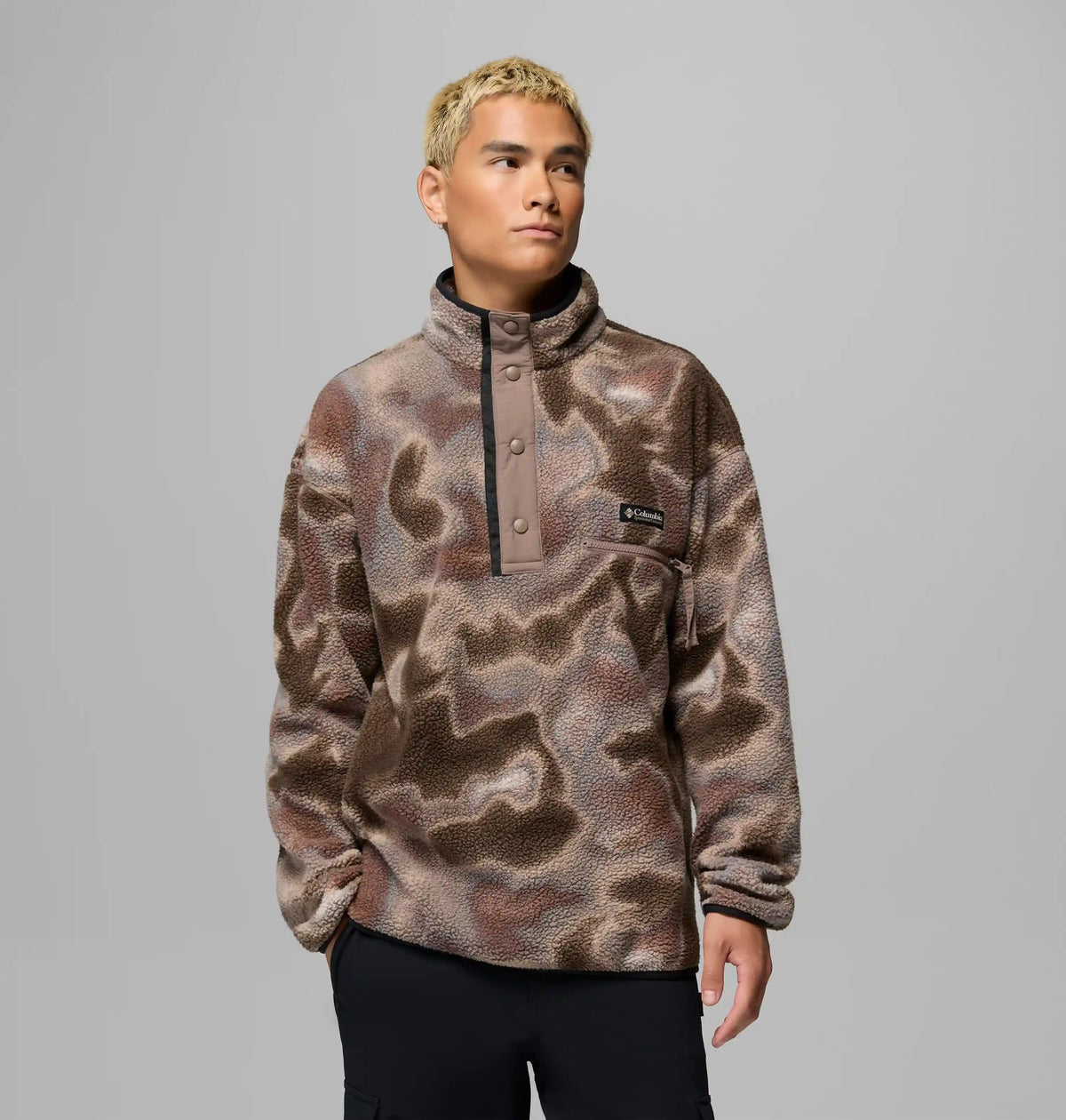Men's Helvetia II Printed Half Snap Printed Fleece Pullover