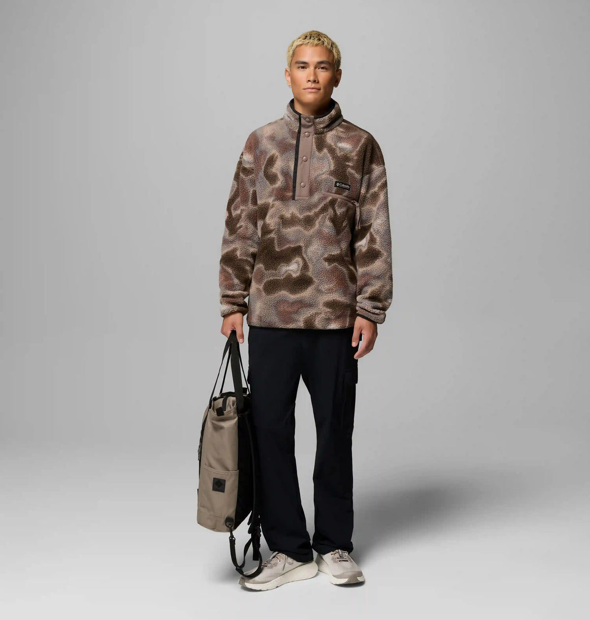 Men's Helvetia II Printed Half Snap Printed Fleece Pullover