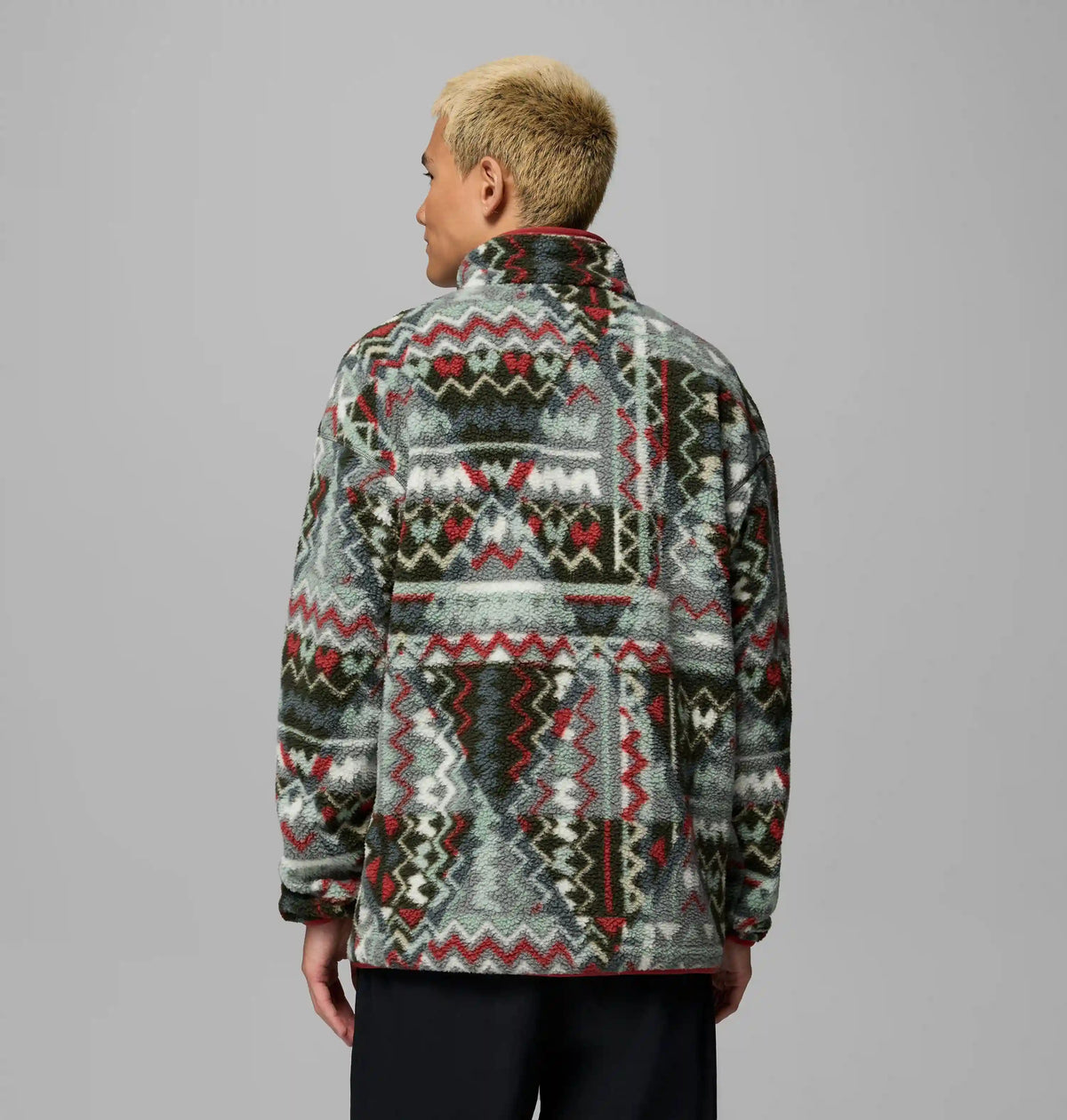 Men's Helvetia II Printed Half Snap Printed Fleece Pullover