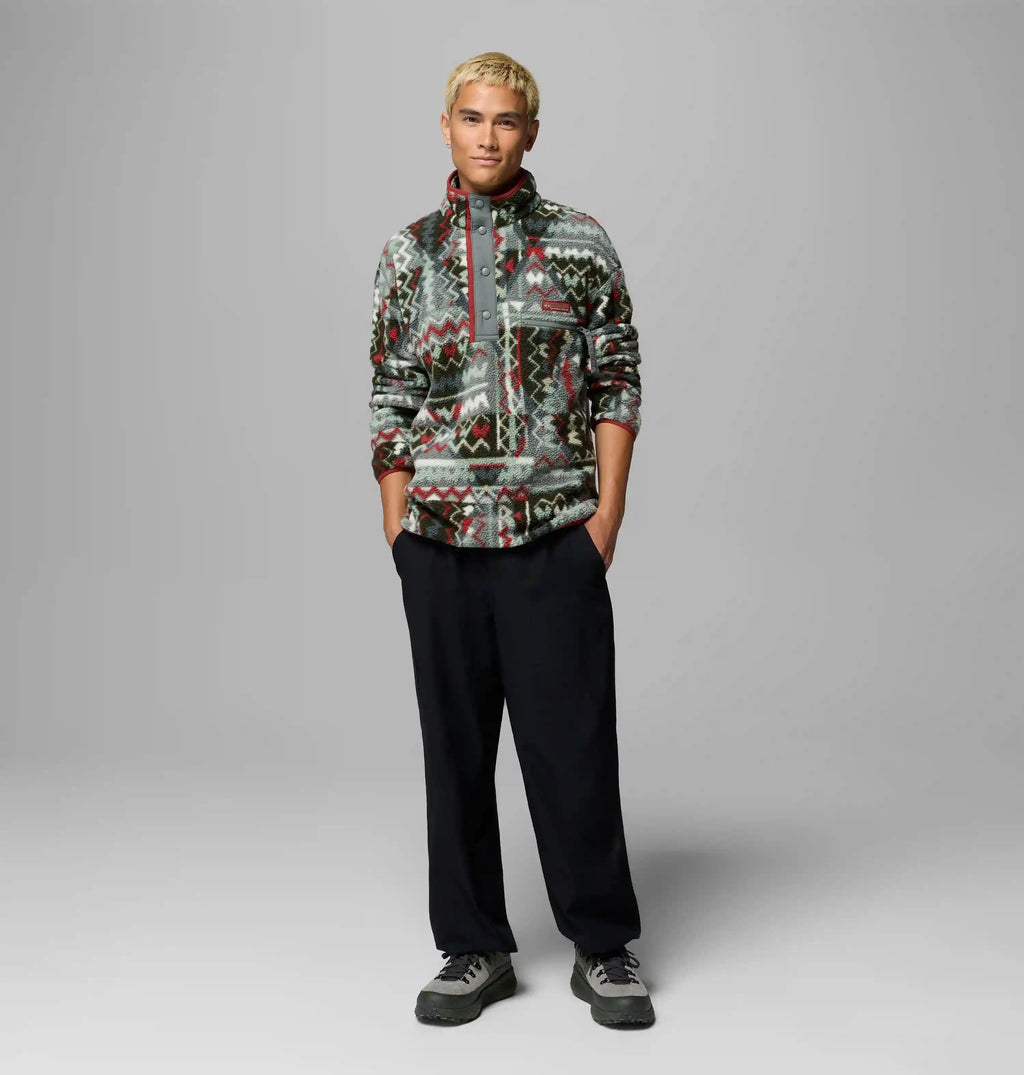 Men's Helvetia II Printed Half Snap Printed Fleece Pullover