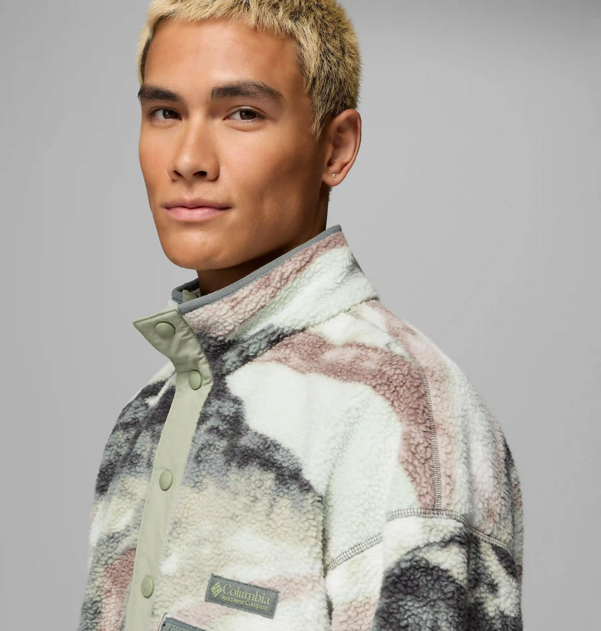 Men's Helvetia II Printed Half Snap Printed Fleece Pullover