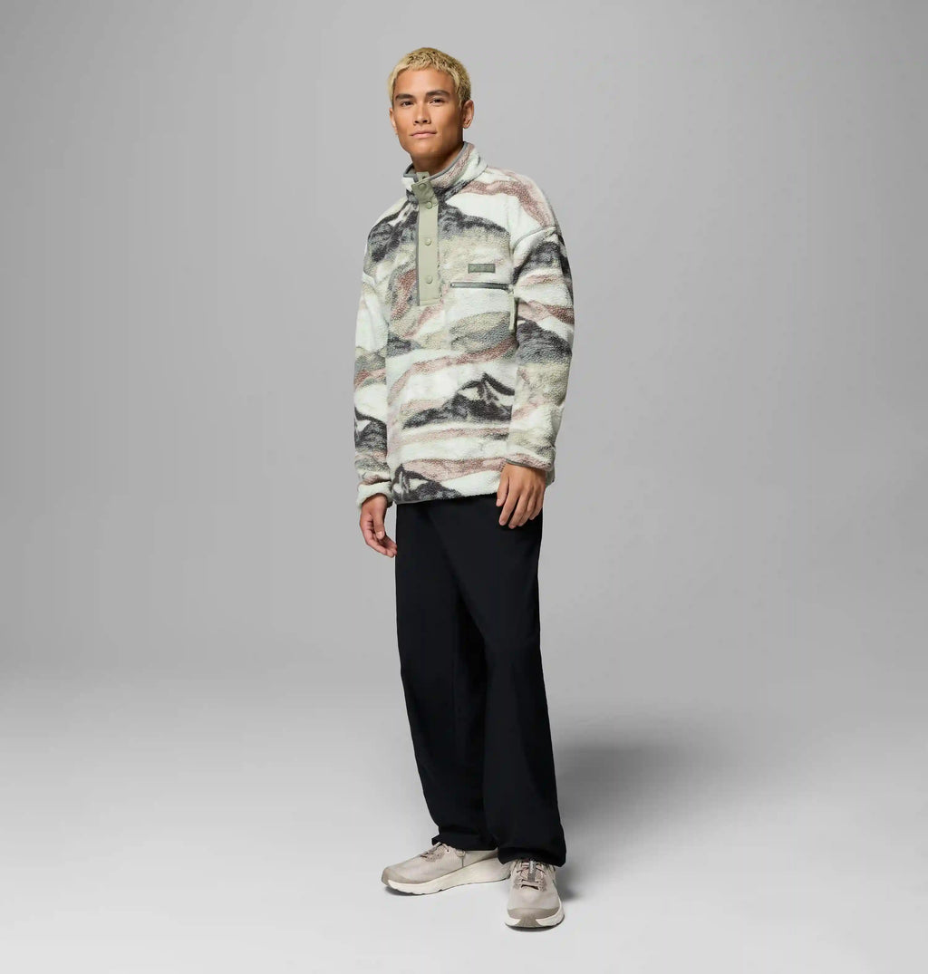 Men's Helvetia II Printed Half Snap Printed Fleece Pullover