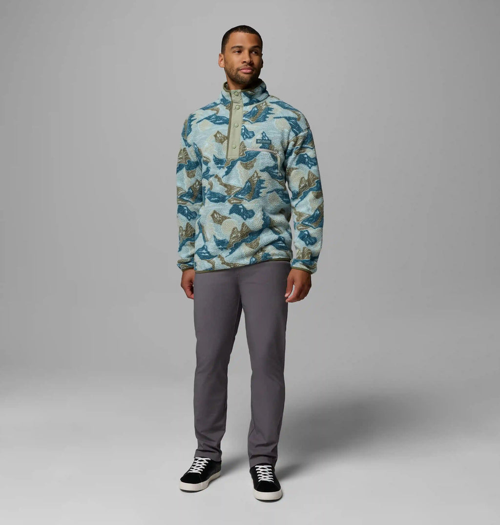 Men's Helvetia II Printed Half Snap Printed Fleece Pullover