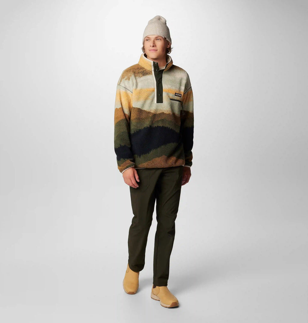 Men's Helvetia II Printed Half Snap Printed Fleece Pullover